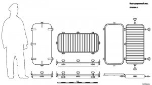 Вентиляционный люк А. Чертёж. Air door A. Drawings.