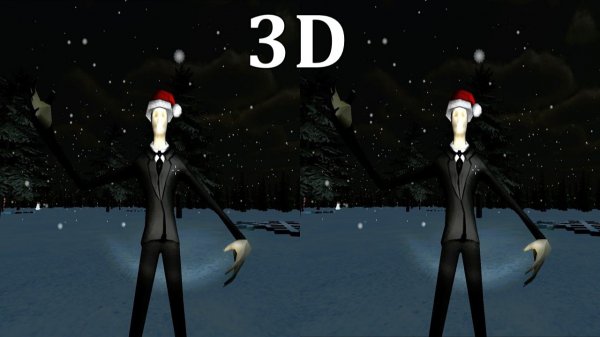Slenderman Xmas 3D VR video SBS