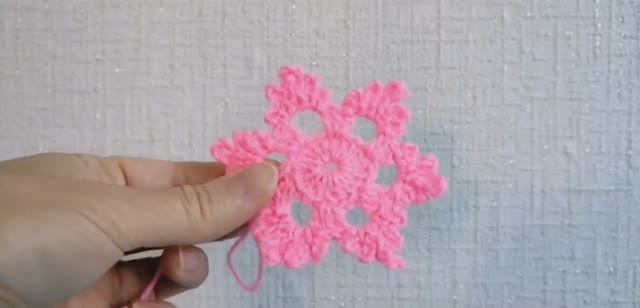 Простая снежинка крючком смотреть онлайн