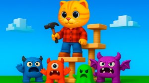 СТРОЮ ДОМ ЧТОБЫ ВЫЖИТЬ НО ЭТО КОГТЕТОЧКА - КОТ ПЕРСИК