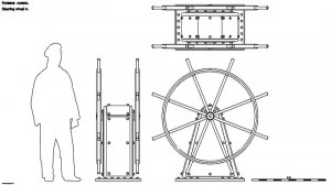 Штурвал. Чертёж. Steering wheel A.  Drawings.