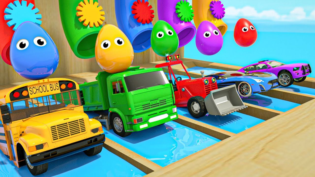 Мультики, мультфильмы про машинки, Изучаем цвета на Английском, мультики для детей с музыкой.