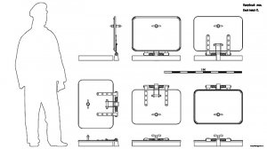 Палубный люк Е. Чертёж. Deck hatch E. Drawings.