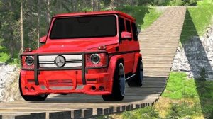 Автомобили против подвесного моста – BeamNG.Drive