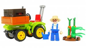 Собираем зеленый трактор из ЛЕГО - Конструктор SLUBAN M38-B0776