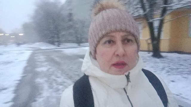 Поехала к детям и внучке.У нас Снегопад. смотреть онлайн