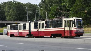 Трамваи Петербурга на маршруте №20 проспект Культуры-м. Площадь Ленина
