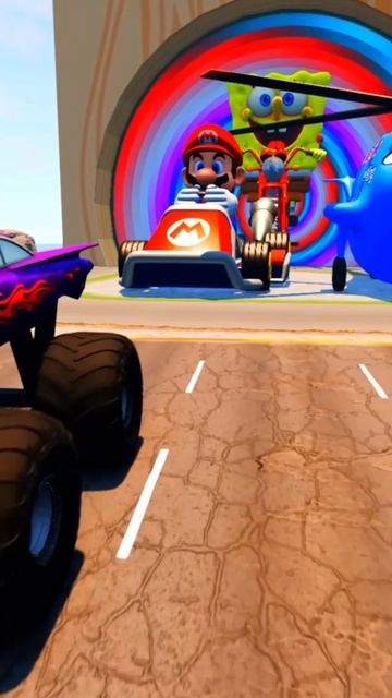 Супер герои на мотоциклах против поездов | BeamNG.drive смотреть онлайн