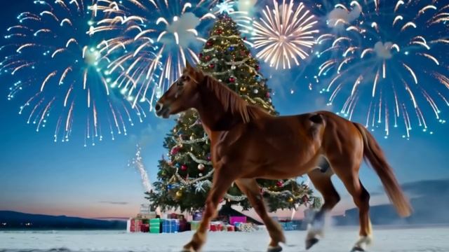 Футаж. Новый год. Огненный конь. смотреть онлайн