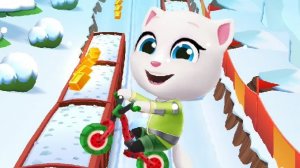 Мультфильмы Бегалки для детей - Эко Анджела на арбузном BMX Talking Tom Gold Run