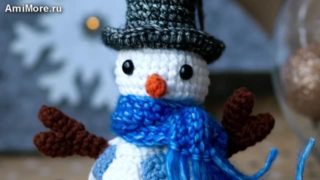 Амигуруми: схема Снеговик-футболист | Игрушки вязаные крючком смотреть онлайн