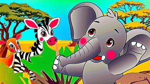 Африка и  Непослушный слоненок 🐘Мультик для малышей
