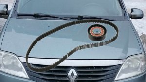 РЕНО ЛОГАН 8 клапанов замена ГРМ,сальника,помпы и роликов.