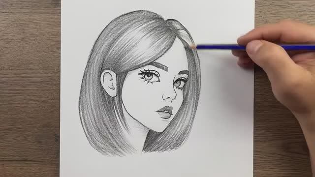 Как нарисовать девушку простым карандашом - Как нарисовать красивую девушку смотреть онлайн