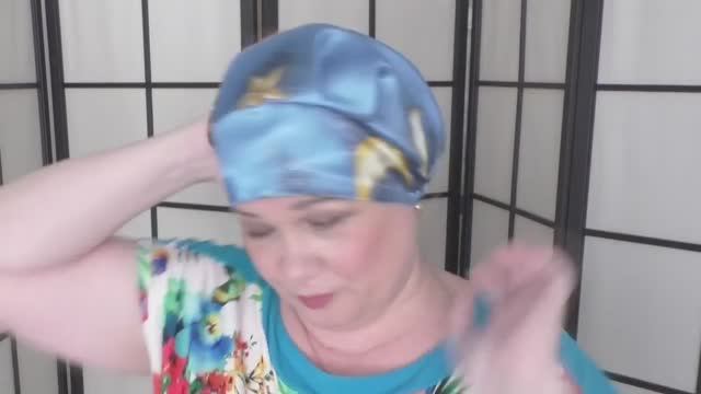 Не оставляет следов на лбу. Шапочка для душа, бассейна, термальных источников  Мастер-класс