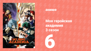 Моя геройская академия 3 сезон 6 серия (аниме-сериал, 2018)