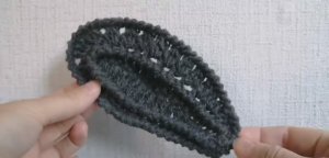 Крупный лист крючком