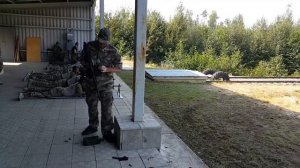 7,62-мм Пулемёт ПКП "Пченег" системы булл-пап. Стрельба и смена короба.