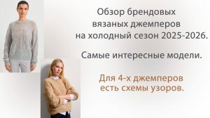 Обзор брендовых джемперов на сезон 2025-2026. Самые интересные модели.