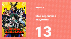 Моя геройская академия 1 сезон 13 серия (аниме-сериал, 2016)