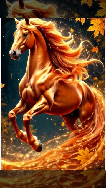 Огненный конь. Новый год. Футаж. смотреть онлайн