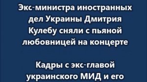 Дмитрия Кулебу сняли с пьяной любовницей на концерте