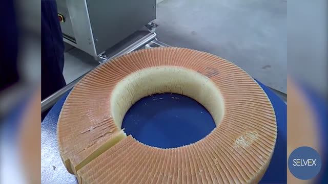 Машина нарезки цилиндрических голов сыра на сегменты фиксированного веса