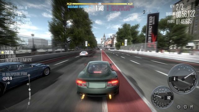 Need for Speed Shift. 2 уровень. 60. Invitational Event. 2. Гонка на DB9 на London River. 9 попытка смотреть онлайн
