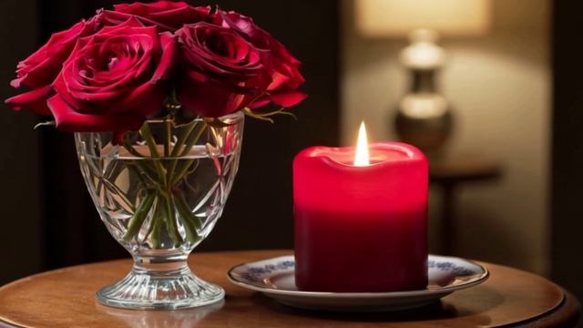 Футаж. Свеча. Розы. смотреть онлайн