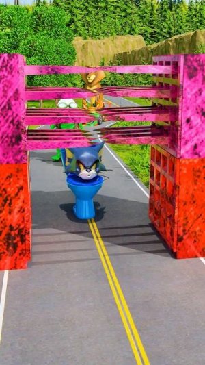 Странные и сумасшедшие машины едут в двухэтажный боллард-шпиль в BeamNG.drive