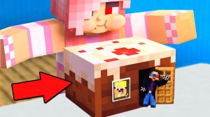 🍰ПОСТРОИЛИ МИНИ ДОМ В ТОРТИКЕ ДЕВУШКИ В МАЙНКРАФТ! ШЕДИ ЛЕСКА И НУБИК MINECRAFT