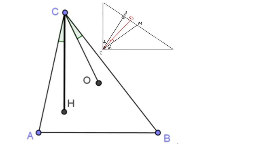 10 ОРТОЦЕНТР - РАВЕНСТВО УГЛОВ МЕЖДУ СТОРОНАМИ И ВЫСОТОЙ И РАДИУСОМ