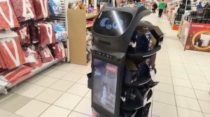 Робот-кот. Необычный сотрудник появился в Ашане.