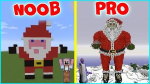 БАБКА ГРЕННИ И GRANDPA ПОСТРОИЛИ ДЕД МОРОЗА НУБА И ПРО В МАЙНКРАФТ   MINECRAFT GRANNY