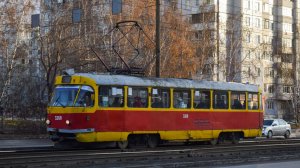 Трамвай Tatra T3SU-3268. Покатушки по Барнаулу.
