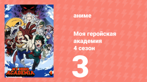 Моя геройская академия 4 сезон 3 серия (аниме-сериал, 2019)