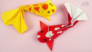 Красивая Рыбка из бумаги. Поделки оригами своими руками