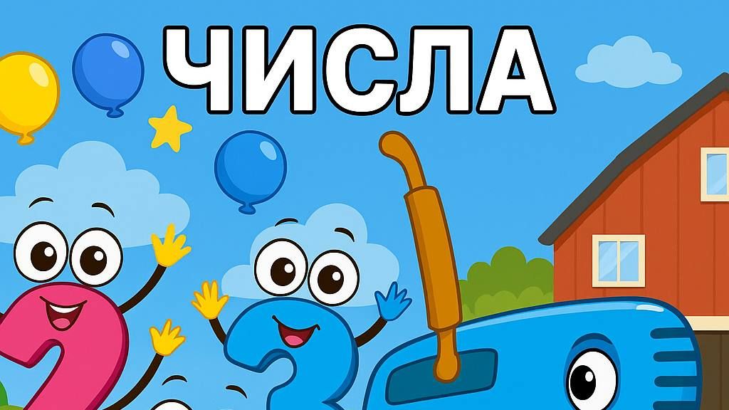 СИНИЙ ТРАКТОР Развивающие игры для детей | ЧИСЛА смотреть онлайн