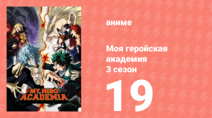 Моя геройская академия 3 сезон 19 серия (аниме-сериал, 2018)