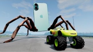 Эпический побег из Молний Маккуина-Пожирателя, Маккуина-Драконожа, Мэтропожирателя _BeamNG.Drive