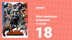 Моя геройская академия 5 сезон 18 серия (аниме-сериал, 2021)