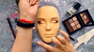 АСМР Распаковка покупок ASMR косметика с Randewoo Палетка Ga-De и парфюм, шепот, макияж манекену