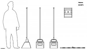 Гюйсшток A. Чертёж. Jack-staff A. Drawings.