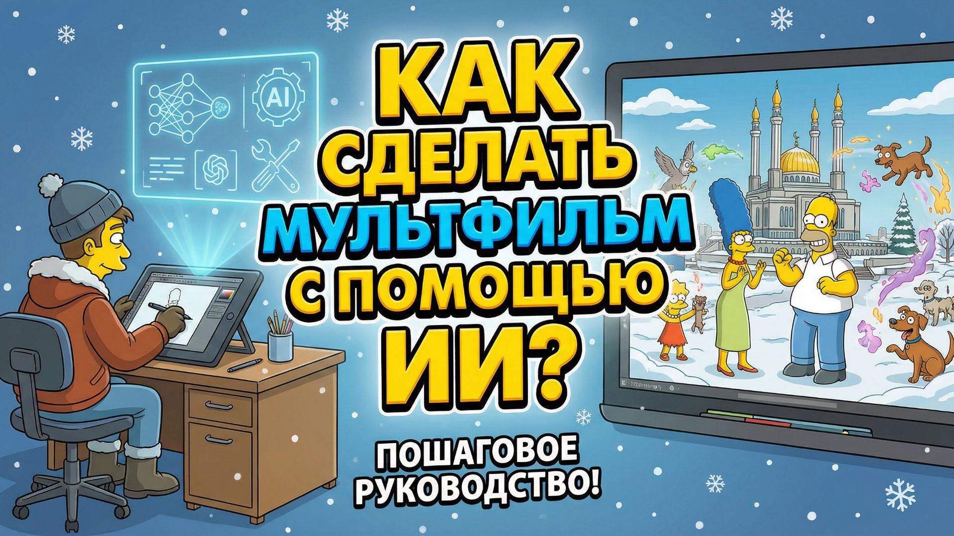Как сделать мультфильм с помощью ИИ? смотреть онлайн