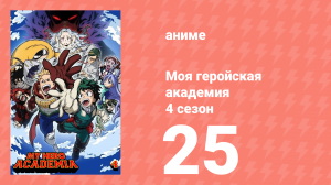 Моя геройская академия 4 сезон 25 серия (аниме-сериал, 2019)