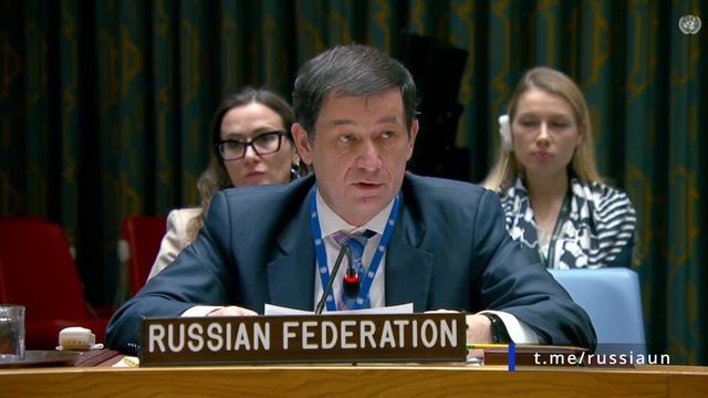 Д.А.Полянский в ходе брифинга в ООН Действующего председателя ОБСЕ, Нью-Йорк, 8 декабря 2025