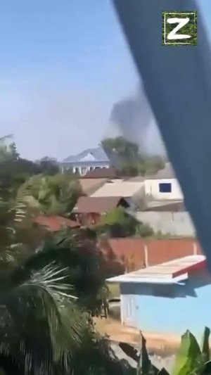 Удары, нанесённые сегодня утром по камбоджийскому городу Самраонг.