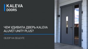 Масштаб и свет в одном решении: дверь Kaleva Aluvet Unity Plus