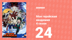 Моя геройская академия 4 сезон 24 серия (аниме-сериал, 2019)