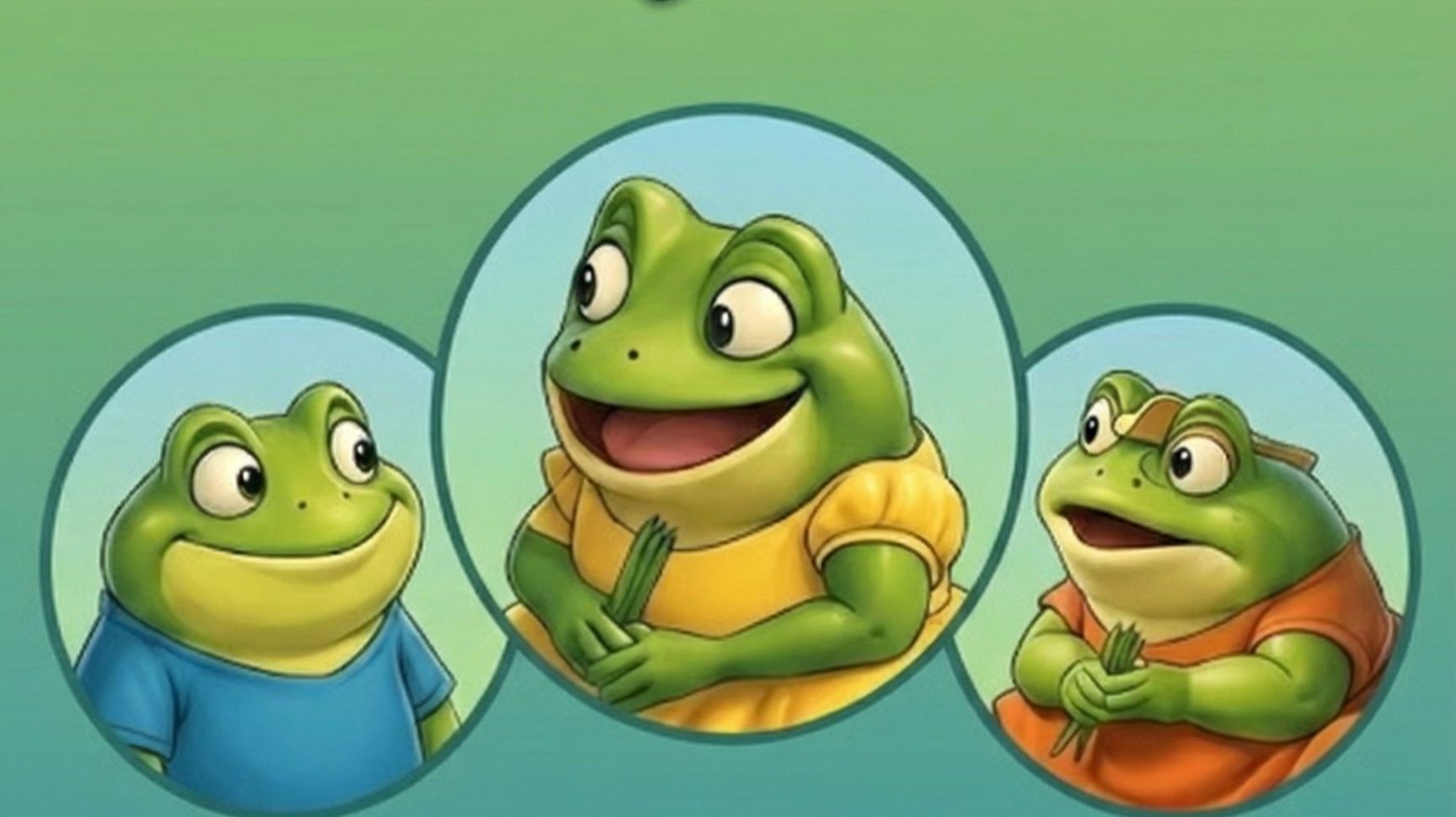 Три весёлые лягушки!